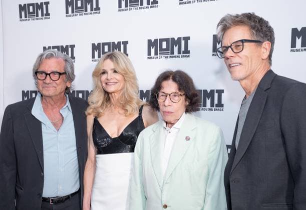 June 10, 2026, Bronx, New York, USA: Griffing Dunne, Kyra Sedgwick, Fran Lebowitz and Kevin Bacon attend 40th Moving Image Awards honoring Kevin Bacon and Kyra Sedgwick for their enduring contributions to American movies and Adam Aron, Chairman and Chief Executive Officer of AMC Entertainment at MOMI in New York, NY on June 10, 2026. Bronx USA  - ZUMAr339 20260610_znp_r339_141 Copyright: xLevxRadinx