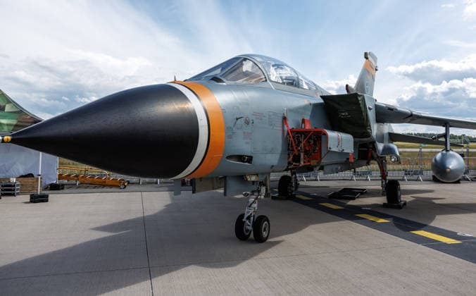 Ausstellung bei der Internationalen Luft- und Raumfahrtausstellung (ILA), Berlin ExpoCenter Airport Ausstellung des PA-200 Tornado WTD 61 bei der Internationalen Luft- und Raumfahrtausstellung (ILA), Berlin ExpoCenter Airport in Berlin-Brandenburg am 10.06.2026. Berlin Deutschland *** Exhibition at the International Aerospace Exhibition ILA , Berlin ExpoCenter Airport Exhibition of the PA 200 Tornado WTD 61 at the International Aerospace Exhibition ILA , Berlin ExpoCenter Airport in Berlin Brandenburg on 10 06 2026 Berlin Germany