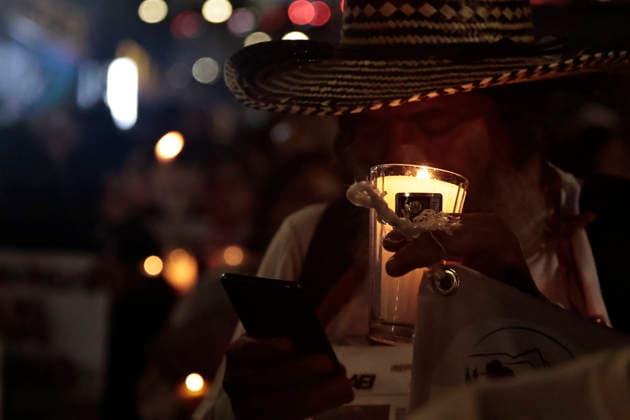 June 10, 2026, Mexico City, Cdmx, Mexico: Hours before the opening of the 2026 FIFA World Cup at Mexico City Stadium, hundreds of mothers, search collectives, and relatives of disappeared persons marched to try to reach the stadium. This proved impossible, as the government of Clara Brugada has spent several days erecting metal barriers and deploying hundreds of police officers a mile away from the stadium. Families of victims of enforced disappearance chanted slogans demanding that Mayor Claudia Sheinbaum acknowledge that there is a budget to host a large-scale sporting event, but no resources to search for the more than 133,000 disappeared persons. They argued that these families are doing the work of the Attorney General s Offices becaus - ZUMAp204 20260610_zip_p204_091 Copyright: xJosuexPerezx