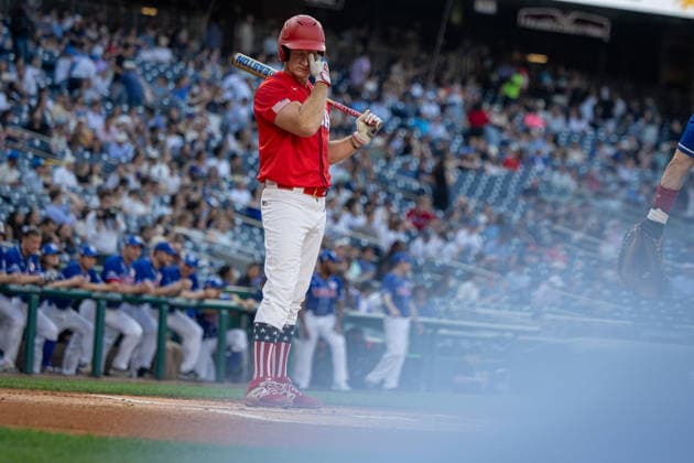 Congressional Baseball Game in Washington, DC WASHINGTON, DC, UNITED STATES - JUNE 10: Congressman Greg Steube (R-FL) bats during the Congressional Baseball Game at Nationals Park in Washington, DC, United States, on June 10, 2026. Nathan Posner Anadolu Washington, DC United States. Editorial use only. Please get in touch for any other usage.  Copyright: x2026xAnadoluxNathanxPosnerx