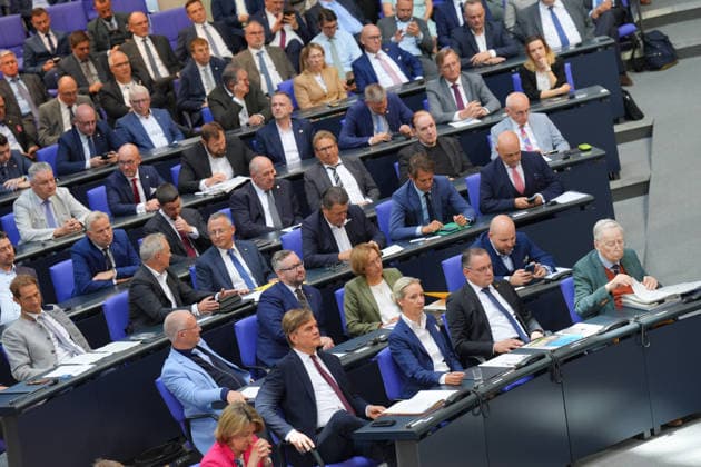 Deutscher Bundestag, 83. Plenarsitzung Sitzung Die AfD Fraktion im Deutschen Bundestag bei der 83.Sitzung des Plenum in Berlin, 11.06.2026 Berlin *** German Bundestag, 83 Plenary Session Session The AfD parliamentary group in the German Bundestag at the 83rd session of the plenary in Berlin, 11 06 2026 Berlin
