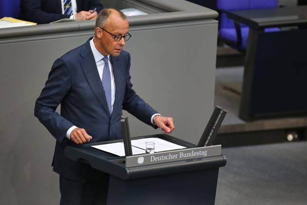 Berlin, Deutschland, 11.06.2026: Deutscher Bundestag: 83. Bundestagssitzung: Bundeskanzler Friedrich Merz (CDU) bei Abgabe einer Regierungserklärung *** Berlin, Germany, 11 06 2026 German Bundestag 83 Bundestag session Federal Chancellor Friedrich Merz CDU delivering a government statement Copyright: xdtsxNachrichtenagenturx dts_122416
