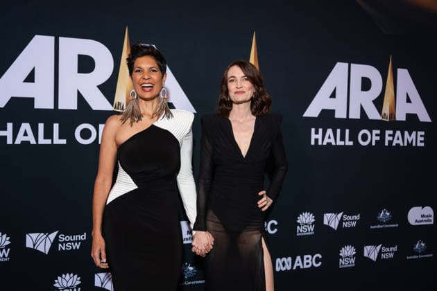 ARIA AWARDS HALL OF FAME, Narelda Jacobs and Karina Natt during a 2026 ARIA awards Hall of fame event at Carriageworks, in Sydney, Thursday, June 11, 2026. ( NO ARCHIVING  Copyright: xSARAHxWILSONx 20260611141448055752