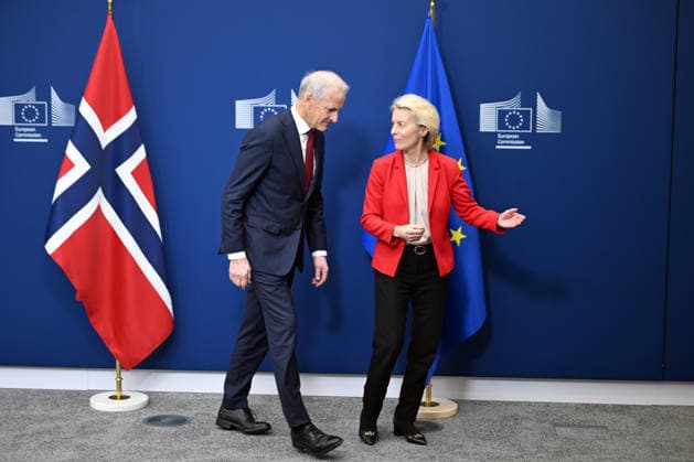 EU Commission President Ursula von der Leyen meets Norwegian Prime Minister Jonas Gahr Store in Brussels BRUSSELS, BELGIUM – JUNE 11: European Commission President Ursula von der Leyen (R) welcomes Norwegian Prime Minister Jonas Gahr Store (L) for talks in Brussels, Belgium, on June 11, 2026. Dursun Aydemir Anadolu Brussels Belgium. Editorial use only. Please get in touch for any other usage.  Copyright: x2026xAnadoluxDursunxAydemirx