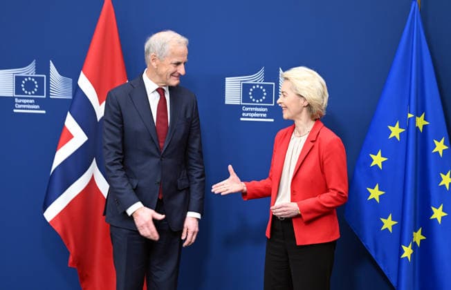 EU Commission President Ursula von der Leyen meets Norwegian Prime Minister Jonas Gahr Store in Brussels BRUSSELS, BELGIUM – JUNE 11: European Commission President Ursula von der Leyen (R) welcomes Norwegian Prime Minister Jonas Gahr Store (L) for talks in Brussels, Belgium, on June 11, 2026. Dursun Aydemir Anadolu Brussels Belgium. Editorial use only. Please get in touch for any other usage.  Copyright: x2026xAnadoluxDursunxAydemirx