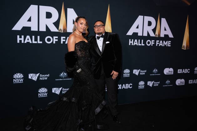 ARIA AWARDS HALL OF FAME, DJ Neitjah and Dimes Atlas during a 2026 ARIA awards Hall of fame event at Carriageworks, in Sydney, Thursday, June 11, 2026. ( NO ARCHIVING  Copyright: xSARAHxWILSONx 20260611135093574860