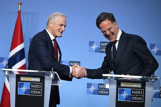 NATO Secretary General Rutte - Norwegian Prime Minister Store press conference in Brussels BRUSSELS, BELGIUM - JUNE 11: NATO Secretary General Mark Rutte (R) and Norwegian Prime Minister Jonas Gahr Store (L) hold a press conference at NATO Headquarters in Brussels, Belgium, on June 11, 2026. Dursun Aydemir Anadolu Brussels Belgium. Editorial use only. Please get in touch for any other usage.  Copyright: x2026xAnadoluxDursunxAydemirx