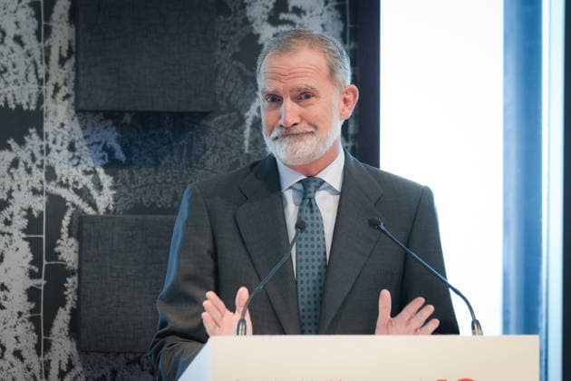 King Felipe VI presides over the commemoration of the 10th anniversary of the Hermes Foundation King Felipe VI speaks during the celebration of the commemoration of the tenth anniversary of the Hermes Foundation, on June 11, 2026, in Madrid Spain This institutional gala event brings together prominent personalities from the business, academic and communication fields to review the history of this entity dedicated to the defense of intellectual property rights, the promotion of media literacy and the promotion of a democratic and secure digital ecosystem 11 JUNE 2026 Diego Radamé Madrid Madrid Madrid Spain  Copyright: xDiegoxRadamÃ sx 7588744