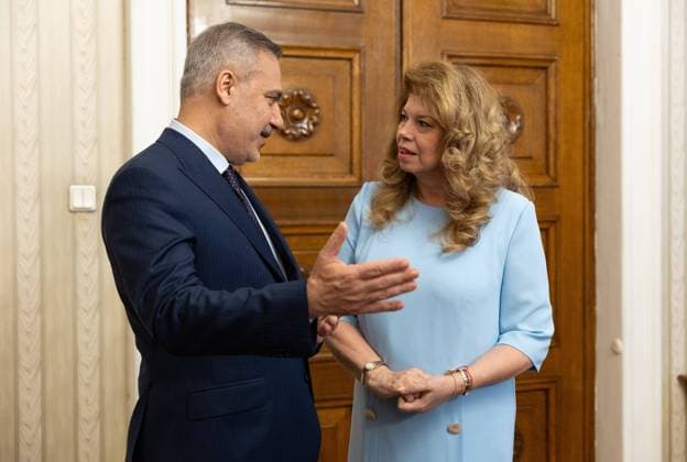 Hakan Fidan - Iliyana Yotova meeting in Sofia SOFIA, BULGARIA - JUNE 11: Turkish Foreign Minister Hakan Fidan meets with President of Bulgaria Iliyana Yotova in Sofia, Bulgaria on June 11, 2026. Murat Gok Anadolu Sofia Bulgaria. Editorial use only. Please get in touch for any other usage.  Copyright: x2026xAnadoluxMuratxGokx
