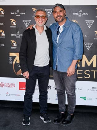 IPA85578885 - Taormina, 72nd Taormina Film Fest 2026 Day 2 Photo call with Marco D Amore Pictured: Marco D Amore, Guido Chiesa  Copyright: xManuelexMangiarottix xDxAvanzo Mangiarottix 85578885