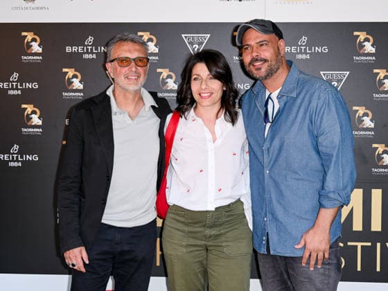 IPA85578896 - Taormina, 72nd Taormina Film Fest 2026 Day 2 Photo call with Marco D Amore Pictured: Marco D Amore, Guido Chiesa, Nicoletta Micheli  Copyright: xManuelexMangiarottix xDxAvanzo Mangiarottix 85578896