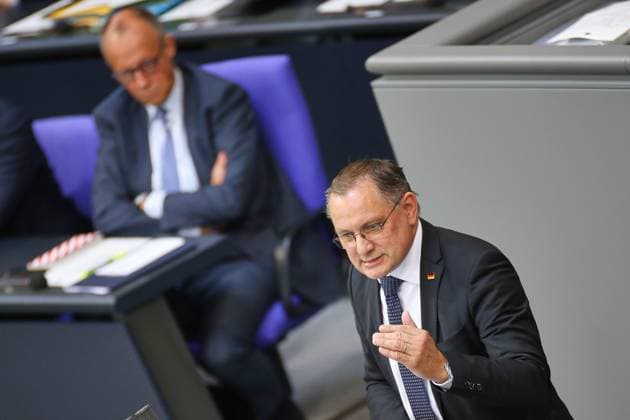 Berlin, Deutschland, 11.06.2026: Deutscher Bundestag: 83. Bundestagssitzung: Friedirch Merz und Tino Chrupalla (AfD) *** Berlin, Germany, 11 06 2026 German Bundestag 83 Bundestag session Friedirch Merz and Tino Chrupalla AfD Copyright: xdtsxNachrichtenagenturx dts_122561