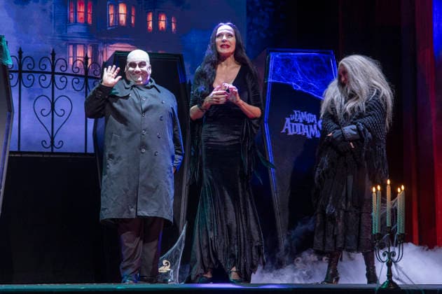 June 11, 2026, Madrid, Madrid, Spain: (L-R) OMAR CALICCHIO, NATALIA MILLAN AND AMPARO SAIZAR performs on stage during the theatre play of The Addams Family The Musical at the Calderon Theater on June 11, 2026 in Madrid, Spain. Madrid Spain  - ZUMAc312 20260611_zsp_c312_011 Copyright: xOscarxManuelxSanchezx