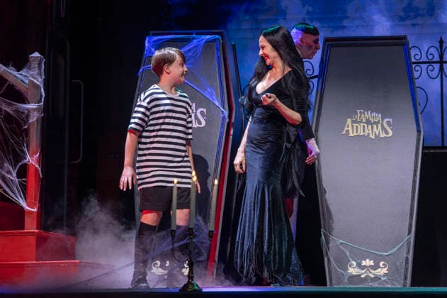 June 11, 2026, Madrid, Madrid, Spain: JAVIER BLAZQUEZ and NATALIA MILLAN performs on stage during the theatre play of The Addams Family The Musical at the Calderon Theater on June 11, 2026 in Madrid, Spain. Madrid Spain  - ZUMAc312 20260611_zsp_c312_018 Copyright: xOscarxManuelxSanchezx