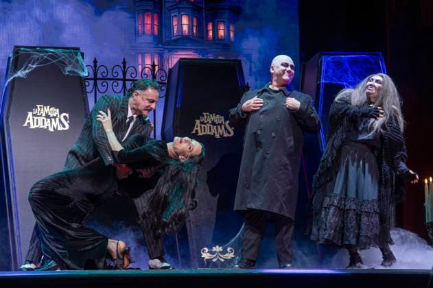 June 11, 2026, Madrid, Madrid, Spain: NATALIA MILLAN and JAVIER CANALES performs on stage during the theatre play of The Addams Family The Musical at the Calderon Theater on June 11, 2026 in Madrid, Spain. Madrid Spain  - ZUMAc312 20260611_zsp_c312_042 Copyright: xOscarxManuelxSanchezx