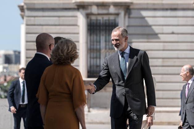 The King presides over the commemoration of the centenary of the Hydrographic Confederations King Felipe VI during the commemoration of the centenary of the creation of the Hydrographic Confederations, at the Royal Collections Gallery, on June 11, 2026, in Madrid Spain This event pays tribute to the century of unified management of the Spanish river basins, a pioneering model of water administration and civil engineering fundamental for the countrys agricultural and environmental development 11 JUNE 2026 Diego Radamé Madrid Madrid Madrid Spain  Copyright: xDiegoxRadamÃ sx 7589445