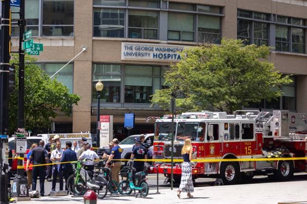 June 11, 2026, Washington, D.C, USA: First responders investigate a reported suspicious item at the intersection of 23rd Street and I Street NW. Washington USA  - ZUMAs298 20260611_zsp_s298_003 Copyright: xCalvinxStewartx