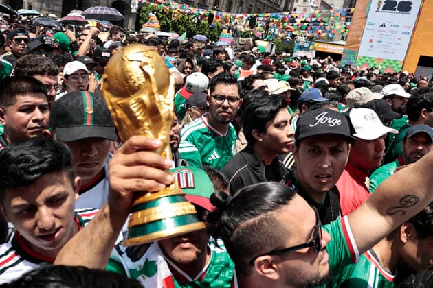 June 11, 2026, Mexico City, Cdmx, Mexico: The opening ceremony of the third FIFA World Cup 2026 in Mexico City has begun, broadcast live from Plaza de la ConstitucioÂ³n as part of the FIFA Fan Festival. Soccer fans are lining up in the streets to gather in the ZoÂ³calo for the opening match between the Mexican National Team and South Africa, which kicks off at 1:00 PM. Wearing jerseys, wigs, and carrying World Cup trophies, thousands of Mexicans and foreigners are coming together to enjoy the world s biggest sporting event. Mexico City Mexico - ZUMAp204 20260611_zip_p204_033 Copyright: xJosuexPerezx