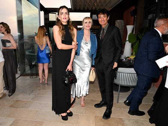 IPA85585935 - Taormina, 72nd Taormina Film Fest 2026 Evening 2, Cocktail Reception Pictured: Emmanuelle Seigner, Giulio Base  Copyright: xMaurizioxD avanzox xDxAvanzo Mangiarottix 85585935