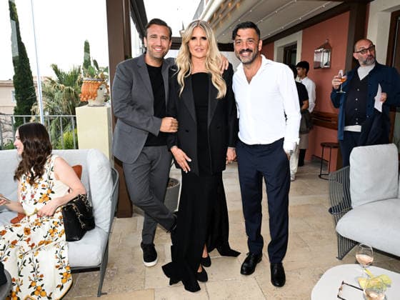 IPA85584415 - Taormina, 72nd Taormina Film Fest 2026 Night 2, Cocktail Reception Pictured: Pio and Amedeo, Tiziana Rocca  Copyright: xMaurizioxD avanzox xDxAvanzo Mangiarottix 85584415