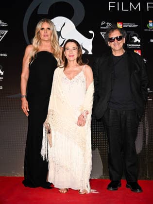 IPA85587201 - Taormina, 72nd Taormina Film Fest 2026 Night 2, red carpet. Pictured: Tiziana Rocca, Lina Sastri, and Eugenio Bennato  Copyright: xManuelexMangiarottix xDxAvanzo Mangiarottix 85587201