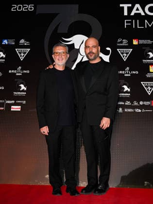 IPA85587212 - Taormina, 72nd Taormina Film Fest 2026 Day 2, red carpet. Pictured: Guido Chiesa, Marco D Amore  Copyright: xManuelexMangiarottix xDxAvanzo Mangiarottix 85587212