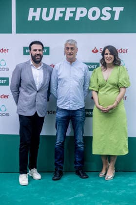 Photocall of the 14th anniversary party of El HuffPost HuffPost director Laura Riestra, Bildu deputy Oscar Matute during the photocall on the occasion of the 14th anniversary of El HuffPost, at the Lazaro Galdiano Museum, on June 11, 2026, in Madrid Spain The event brings together many personalities from politics, culture, journalism and entertainment to commemorate the trajectory of the digital newspaper of Grupo Prisa in the Spanish news scene Spain  Copyright: xRicardoxRubiox 7590331