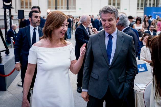 Gala commemorating the 75th Anniversary of the Planeta Prize in Madrid The president of the Congress of Deputies, Francina Armengol and the president of the Partido Popular, Alberto Núnez Feijóo during the institutional act of the 75th Anniversary of the Planeta Prize, at the Palacio de Cibeles, on June 11, 2026, in Madrid Spain This literary meeting, under the chairmanship of publisher José Creuheras, reviews the history of the award and of Grupo Planeta, created in 1949, and its role in the promotion of literature in Spanish. During the gala, tribute is paid to the winners of the award and to the works that have marked the history of the event A Pé MADRID Espana MADRID Espana Espana Espana Espana  Copyright: xA.xPÃ rezxMecax 7590735