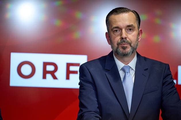 - Wien 12.06.2026 - Wahl ORF-Generaldirektor - Heute fand im ORF-Zentrum die vorgezogene Wahl des neuen Generaldirektors durch den ORF-Stiftungsrat statt. 9 Kandidatinnen waren zum heutigen Heraing vor dem Stiftungsrat geladen. Nach über 15 Stunden an Hearings der 9 KandidatInnen und der anschliessenden Wahl im Stiftungsrat wurde der die neue Generaldirektorin den Medien im Rahmen einer PK vorgestellt. PHOTO: der neue ORF-Generaldirektor Clemens Pig ehemaliger CEO der APA. Vienna (AUSTRIA) - Election of the ORF Director-General – Today, the ORF Foundation Board held an early election for the new Director-General at the ORF Centre. Österreichischer Rundfunk, öffentlich rechtlicher, Staatsfunk, Generaldirektorin, Wahl, ORF, TV, Radio 