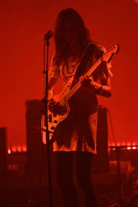 Warpaint Perform at Meltdown Festival 2026, Royal Festival Hall, London, UK - 11 June 2026 Singer guitarist Theresa Wayman of American indie rock band Warpaint performs at The Meltdown Festival at Royal Festival Hall in London, England, UK on Thursday 11 June 2026., Credit:Justin Ng Avalon UK, England, London, Royal Festival Hall  Copyright: xJustinxNgx xAvalonx 1109570339