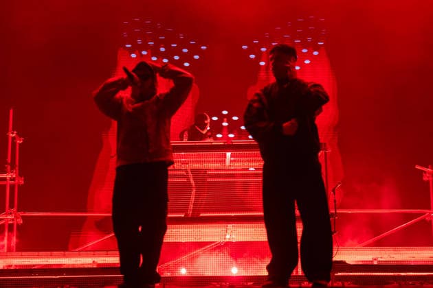 Kneecap at Primavera Sound Porto 2026 in Porto - 12 Jun 2026 MÛglaÌ Bap, Mo Chara and DJ PrÛvaÌ of the Irish hip?hop group Kneecap perform together during the first day of Primavera Sound Porto 2026 at Parque da Cidade. Porto Portugal Copyright: xDiogoxBaptistax xSOPAxImagesx DB_KNEECAPS261DAY_0002