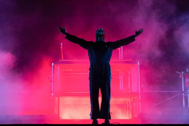 June 12, 2026, Porto, Portugal: DJ PrÃ›vaÃa of the Irish hip?hop group Kneecap performs during the first day of Primavera Sound Porto 2026 at Parque da Cidade. Porto Portugal  - ZUMAs197 20260612_aaa_s197_006 Copyright: xDiogoxBaptistax