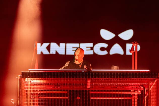 June 12, 2026, Porto, Portugal: DJ PrÃ›vaÃa of the Irish hip?hop group Kneecap performs during the first day of Primavera Sound Porto 2026 at Parque da Cidade. Porto Portugal  - ZUMAs197 20260612_aaa_s197_007 Copyright: xDiogoxBaptistax