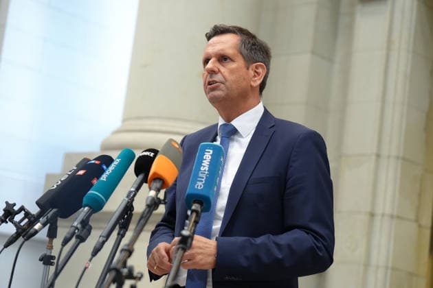 Bundesrat, 1066. Sitzung Olaf Lies (SPD) Ministerpraesident von Niedersachsen beim Pressestatement im Rahmen der 1066. Bundesratssitzung, Berlin, 12.06.2026 Berlin Berlin Deutschland *** Bundesrat, 1066 meeting Olaf Lies SPD Ministerpraesident of Lower Saxony at the press statement during the 1066 Bundesrat meeting, Berlin, 12 06 2026 Berlin Berlin Germany
