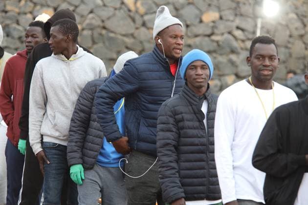 Pope Leo XIV meets with migrants at Las Raíces Center Santa Cruz de Tenerife Several people attend Pope Leo XIVs meeting with migrants at Las Raíces Center, June 12, 2026, in San Cristóbal de La Laguna, Santa Cruz de Tenerife, Canary Islands Spain Pope Leo XIV visits the Las Raices Emergency Reception and Referral Center with the aim of getting to know first-hand the reality of migration in the Canary Islands and to have a direct meeting with the migrants received 12 JUNE 2026 PAPAL VISIT Alejandro J Rosa San Cristobal de La Laguna, Sant San Cristobal de La Laguna, Sant Espana  Copyright: xAlejandroxJ.xRosa ACFI EuropaxPrx 7590967