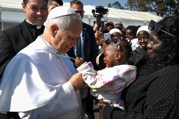 SPAGNA -POPE LEON XIV MEETING WITH MIGRANTS AT THE LAS RAICES CENTER ITALY REL - June 12, 2026 Apostolic Journey to Spain – Pope Leo XIV: Meeting with Migrants at the Las Raíces Center EDITORIAL USE ONLY - NO BOOKS Copyright: xVATICANxMEDIAx xCatholicxPressxPhotox