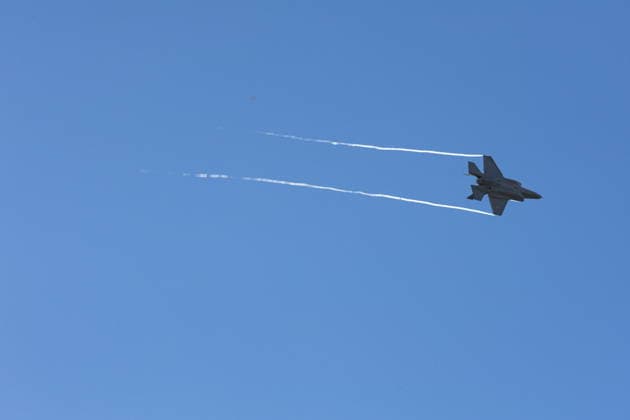 Lask 11.06.2026. The ceremony of official acceptance of F-35 aircraft into the Polish Armed Forces in 32nd Tactical Air Base Ceremonia oficjalnego przyjecia samolotow F-35 do Sil Zbrojnych w 32 Bazie Lotnictwa Taktycznego w Lasku. Persons Shown: Mysliwce F-35 Husarz na niebie Fot. Antoni Byszewski Arena Akcji NEWSPIX.PL --- newspix.pl POLAND OUT! 