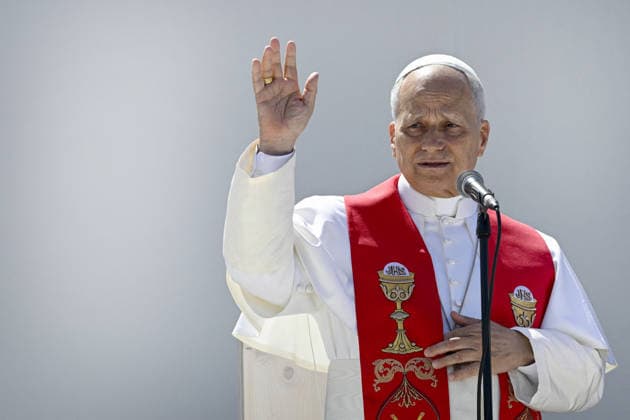 Pope Leo XIV Meets Organisations Working With Migrants in Tenerife - Canary Islands Pope Leo XIV meets with organisations working with migrants in Tenerife during his stay in the Canary Islands on June 12, 2026 on the seventh day of his pastoral visit to Spain. Addressing Church groups, charities and civil organisations in San Cristobal de La Laguna, during the final day of his Apostolic Journey to Spain, the Pope reflected on the role the Canary Islands continue to play as one of Europe s principal migration routes. The Canary Islands have become one of the European Union s busiest migration frontiers in recent years. Pope Leo XIV urged human traffickers to repent. Photo by (EV) Simone Risoluti Vatican Media ABACACAPRESS.COM Canary Islands  Copyright: xABACAx
