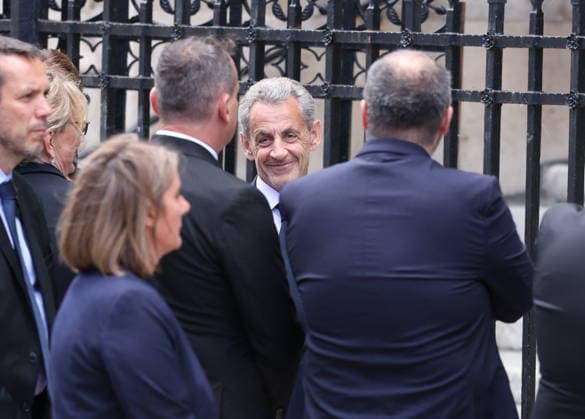 Bernadette Chirac Funeral - Paris Nicolas Sarkozy during funeral ceremony of Bernadette Chirac, widow of former French president Jacques Chirac at Sainte-Clotilde basilica in Paris, France on June 12, 2026. Bernadette Chirac died on June 5, 2026, aged 93. Photo by Jerome Domine ABACAPRESS.COM Paris France  Copyright: xDominexJerome ABACAx