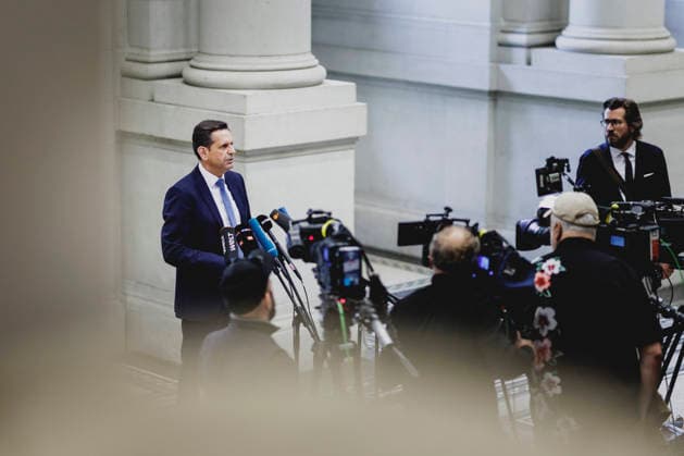 Olaf Lies, Ministerpraesident von Niedersachsen, aufgenommen im Rahmen eines Pressestatements vor der Sitzung des Bundesrates in Berlin, 12.06.2026. Berlin Deutschland *** Olaf Lies, Minister President of Lower Saxony, recorded during a press statement before the meeting of the Bundesrat in Berlin, 12 06 2026 Berlin Germany Copyright: xFlorianxGaertnerx