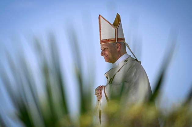 SPAIN - POPE LEO XIV LEADS A HOLY MASS AT THE PORT OF SANTA CRUIZ DE TENERIFE , ON THE CANARY ISLAND OF TENERIFE - 2026 6 12 Spain, Vatican, 2026 6 12 Pope Leo XIV leads a Holy mass at the port of Santa Cruz de Tenerife, on the Canary Island of Tenerife EDITORIAL USE ONLY - NO BOOKS Copyright: xVATICANxMEDIA CPPx