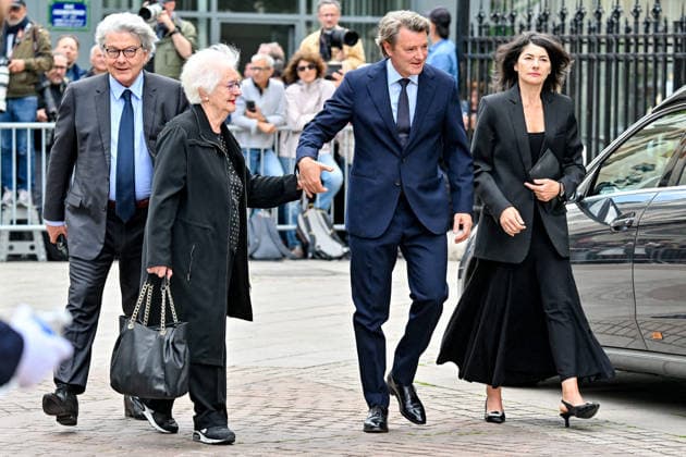 Thierry Breton, François Baroin and his wife Stéphanie Lochard at the funeral of B Chirac in the Sainte Clotilde Basilica in Paris 7th arrondissement on June 12, 2026 The former first lady of France died on June 5, 2026 at the age of 93 Jacovides Liewig Bestimage The funeral of B Chirac in the Sainte Clotilde Basilica in Paris 7th arrondissement on June 12, 2026 The former first lady of France died on June 5, 2026 at the age of 93 Paris France  Copyright: xJacovidesx xLiewigx xBestimagexJacovidesx xLiewigx xBestimagex