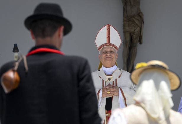 Pope Leo XIV leads A Mass In Santa Cruz de Tenerife - Canary Islands Pope Leo XIV attends a mass at the port of Santa Cruz de Tenerife during his stay in the Canary Islands on June 12, 2026 on the last day of his pastoral visit to Spain. Photo by (EV) Simone Risoluti Vatican Media ABACACAPRESS.COM Canary Islands Spain  Copyright: xABACAx