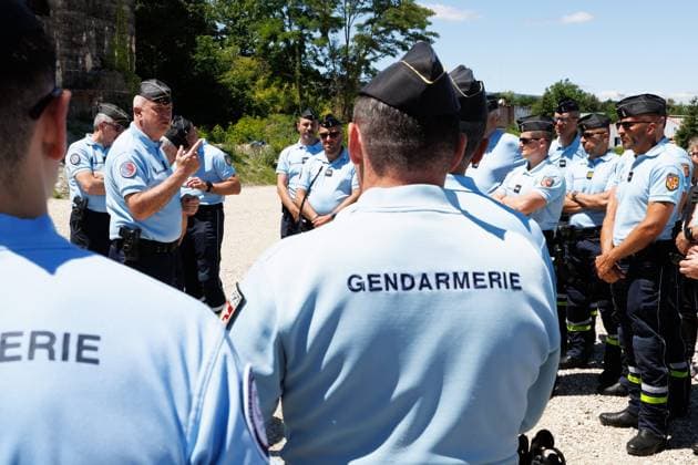 GENEVA BARRACKS BEFORE THE G7 PHOTOPQR LE DAUPHINE Grégory YETCHMENIZA La Roche sur Foron 12 06 2026 La Roche sur Foron Haute Savoie , June 12 Final stretch for the 6,100 gendarmes mobilized to secure the G7 summit to be held in Evian les Bains, from June 15 to 17, in Haute Savoie To meet all their needs and guarantee optimum operational support, a Gendarmerie Nationale BLA forward logistics base has been set up at Rochexpo, in La Roche sur Foron A major logistical challenge to ensure the full operability of the thousands of military personnel and 1400 vehicles mobilized Grégory Yetchmeniza Le Dauphiné Libéré Around La Roche sur Foron and across Haute Savoie, an unprecedented security operation is in place for the G7 summit La Roche sur Fo  Copyright: xPHOTOPQR LExDAUPHINE MAXPPPxGrégoryxYETCHMENIZAx 20260612JDL5949 20260612JDL5949