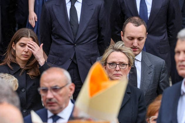 Esther Salat Baroux, Martin Rey Chirac, his mother Claude Chirac, Frédéric Salat Baroux at the funeral of B Chirac in the Sainte Clotilde Basilica in Paris 7th arrondissement on June 12, 2026 The former first lady of France died on June 5, 2026 at the age of 93 Jacovides Liewig Bestimage The funeral of B Chirac in the Sainte Clotilde Basilica in Paris 7th arrondissement on June 12, 2026 The former first lady of France died on June 5, 2026 at the age of 93 Paris France  Copyright: xJacovidesx xLiewigx xBestimagexJacovidesx xLiewigx xBestimagex