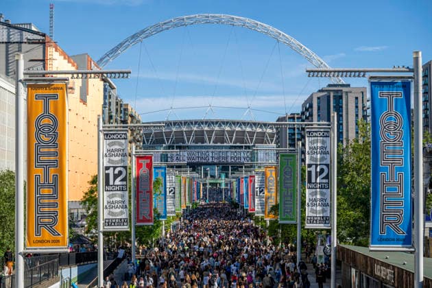 June 12, 2026, London, London, UK: LONDON, UK. Fans arrive on Olympic way to attend Harry StylesÃ¢â‚¬â ¢ concert, part of the Together Together tour as he begins a 12-night residency at Wembley Stadium. London UK  - ZUMAl94_ 20260612_zaf_l94_029 Copyright: xStephenxChungx