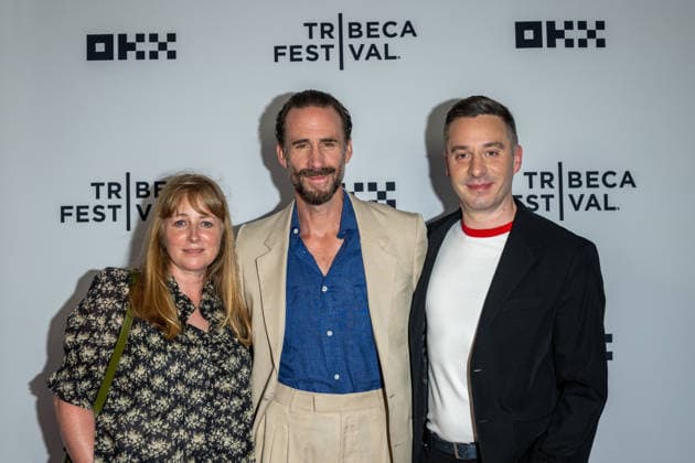 Dear England Premiere, 25th Tribeca Film Festival, New York, USA - 12 Jun 2026 (L-R) Rebecca Hodgson, Joseph Fiennes and James Graham attend Dear England Premiere during the 2026 Tribeca Film Festival at the SVA Theatre on June 12, 2026 in New York City. New York United States Copyright: xRonxAdarx xSOPAxImagesx _radar_england_06122026_00226