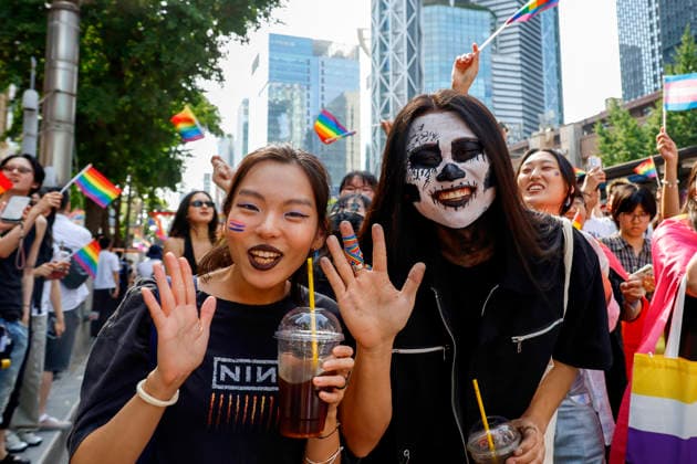 Annual LGBTQ Pride Parade held in central Seoul Participants march during the 27th Seoul Queer Parade in downtown Seoul, South Korea, on June 13, 2026. Seoul South Korea  Copyright: xMatrixxImagesx xJungxUi-Chelx