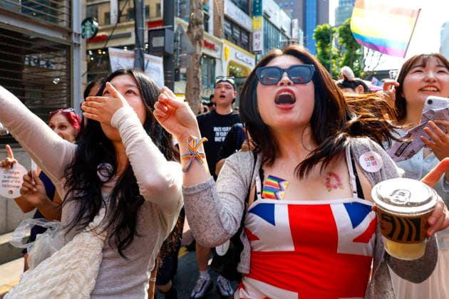 Annual LGBTQ Pride Parade held in central Seoul Participants march during the 27th Seoul Queer Parade in downtown Seoul, South Korea, on June 13, 2026. Seoul South Korea  Copyright: xMatrixxImagesx xJungxUi-Chelx