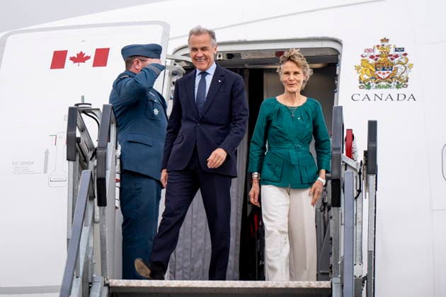 June 13, 2026, Dublin, Ireland: Prime Minister Mark Carney and Diana Fox Carney arrives in Dublin, Ireland, on Saturday, June 13, 2026. Dublin Ireland  - ZUMAc35_ 20260613_zaf_c35_003 Copyright: xChristopherxKatsarovx